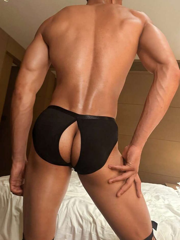 MAD-MEN Solid Hollow Out Low Waist Sexy Underwear